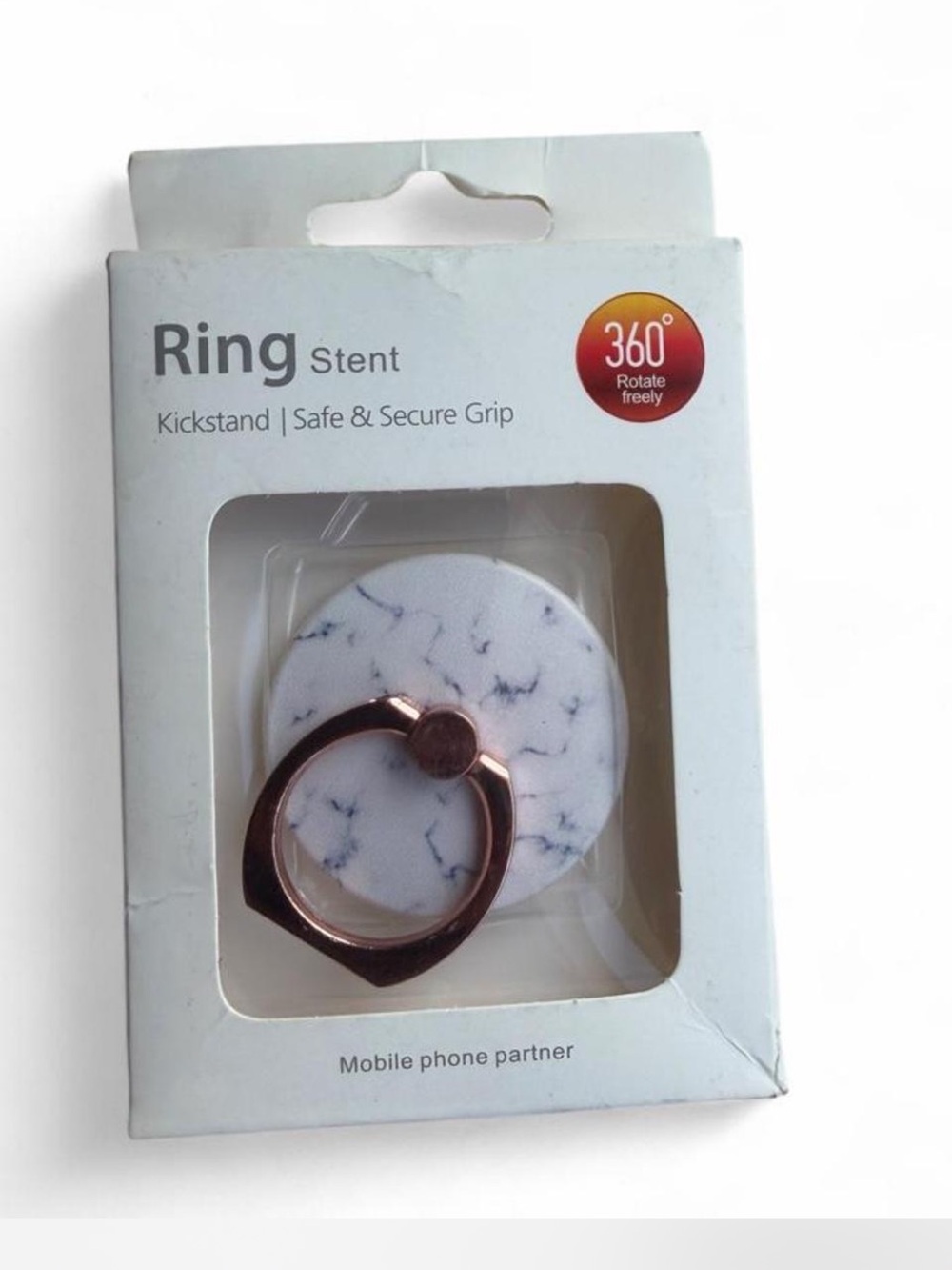 Ring Stent Kickstand in White and Silver